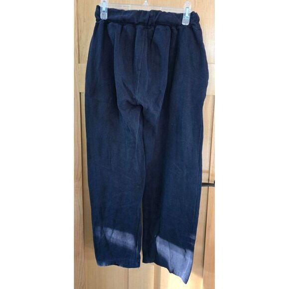 Vintage University Of Michigan Wolverines Sweatpants L Big 10 Navy Blue Distress - Picture 2 of 9